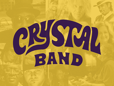 Crystal Band funk logo music retro