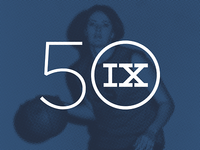 Fifty years since Title IX education logo sports title ix