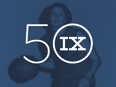 Fifty years since Title IX education logo sports title ix