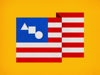 United Shapes of America bauhaus flag usa