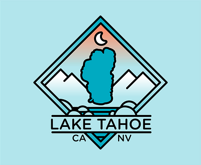 Lake Tahoe california design icon illustration lake tahoe nevada