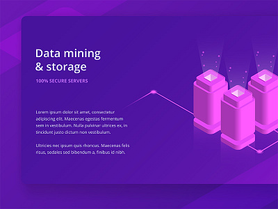 Data Storage Vecor Isometric Illustration