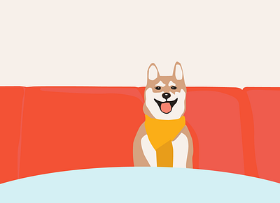 Dog Illustration_Shiba inu branding dog illustration shiba inu vector