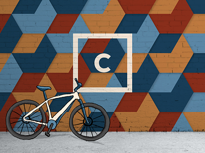 Mural design for Carbon Coffee branding coffee branding coffeeshop coffeeshop mural illustration logo mural mural design