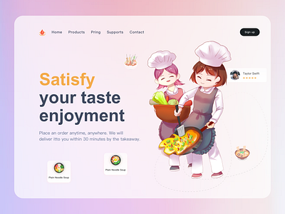 Take out platform landing page