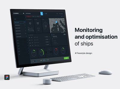 Monitoring & optimisation of ships monitoring optimasation performance platform trading ui ux vessel