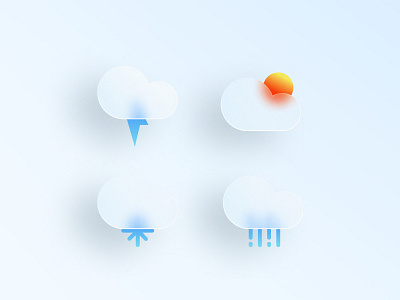 weather illustration typography ui