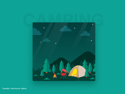 Camping adobe design designers dribbble dribbblers flat forest graphic design illustration illustrations illustrator visual art wonderlust