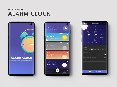 Alarm clock app app design dailyui design designers dribbble dribbblers ui uidesign ux visual art