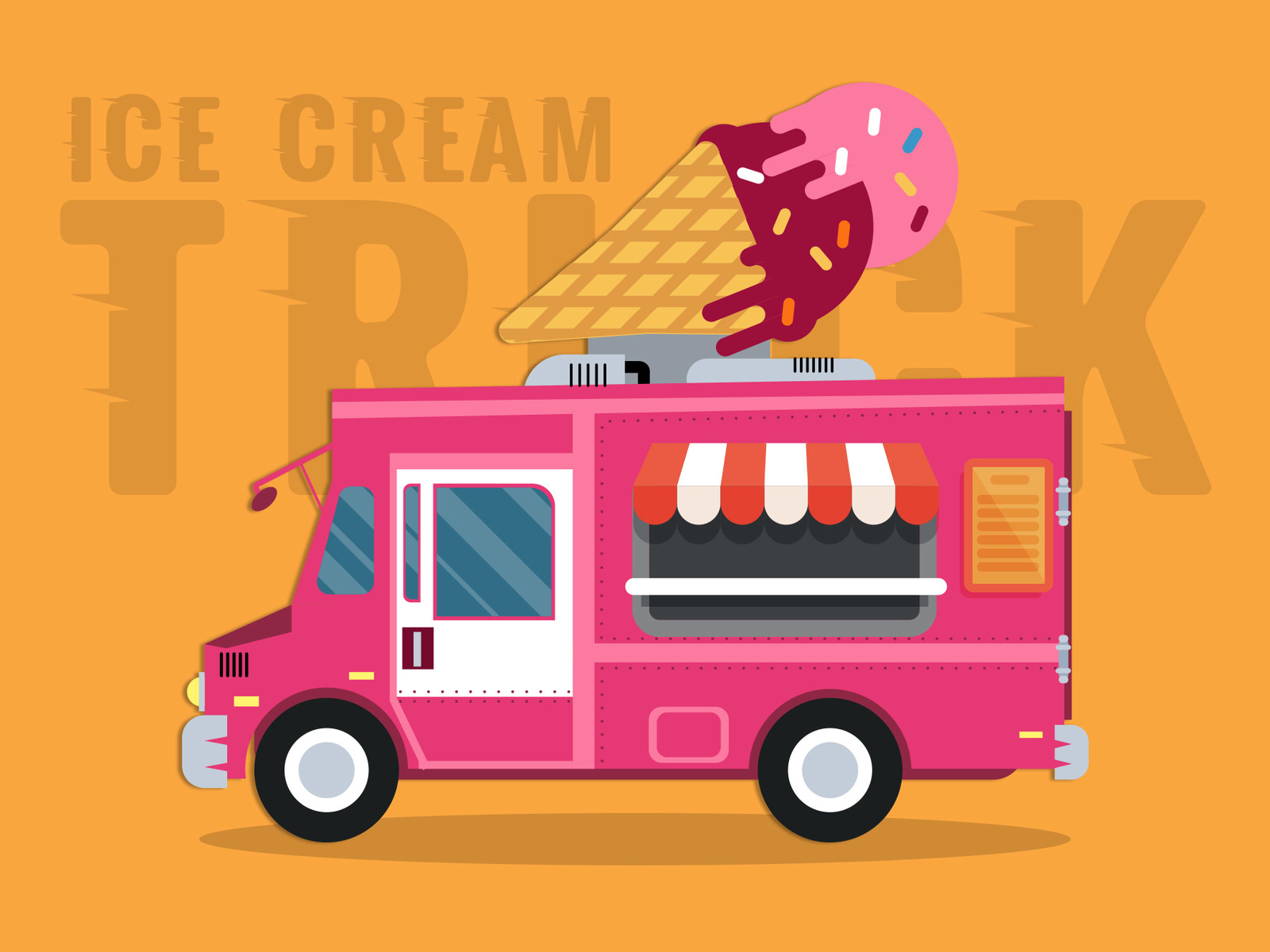 Ice Cream Truck by Sujit Kumar Pradhan on Dribbble