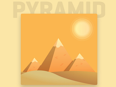 Pyramid of Giza adobe art design designers digital art dribbble dribbblers egypt flat forest frozenwolf graphic design illustration photoshop pyramids vector visual art