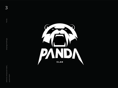 Day 3 ; Logo for Panda Clan ; #dailylogochallenge branding dailylogochallange design logo branding fortnite gaming graphic design logo typography