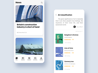 Reading App Ui ios reading responsive ui ux 应用 设计