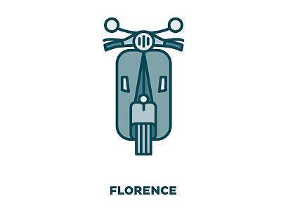 City Transportation Illustration: Florence color design graphic design icon illustration monochromatic monochrome print