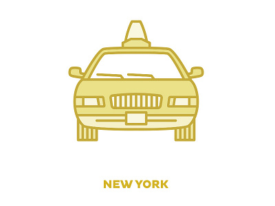 City Transportation Illustration: New York design icon illustration monochromatic new york simple taxi