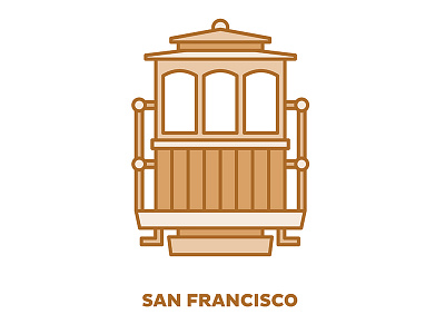 City Transportation Illustration: San Francisco design graphic design illustration orange san francisco trolly