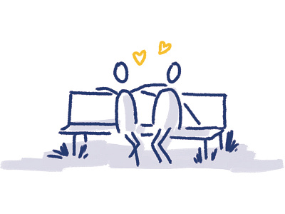 hi cutie hearts illustration relationship