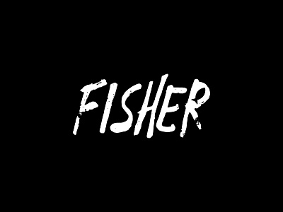 Fisher branding fish fisher isologo logo negative space type