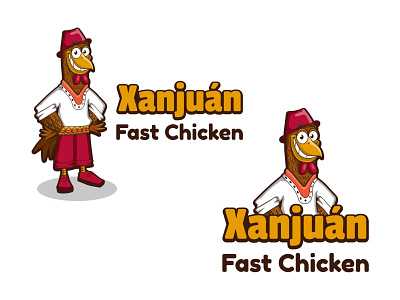 Xanjuan (Full Color Version) branding illustration logo rooster