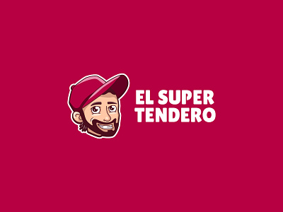 El Supertendero character illustration logo
