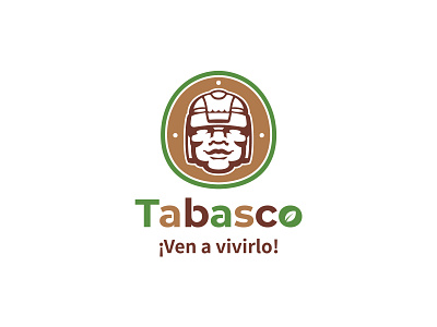 Tabasco face illustration leaf logo nature olmec tourism