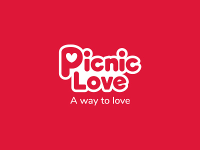 Picnic Love heart logo love monogram negativespace picnic