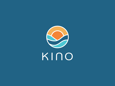 Kino logo nature sea sun sunset wave