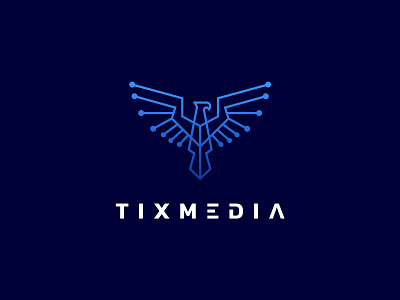 Tixmedia eagle logo mateoto sofware tech