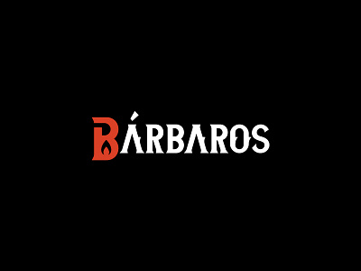 Bárbaros barbarian fire logo restaurant
