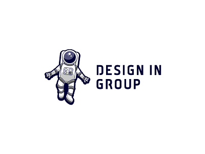 Design In Group astronaut logo space universe