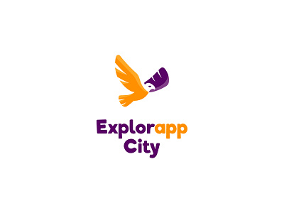 Explorapp City app bird eagle logo