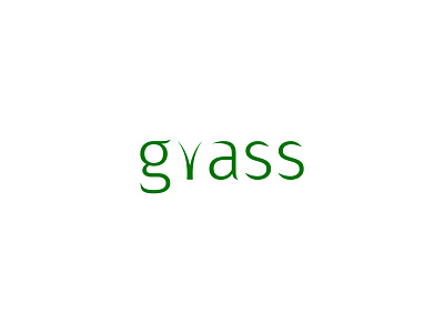 Grass concept grass green logo