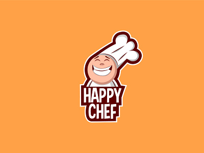 Happy Chef cartoon chef happy illustration logo