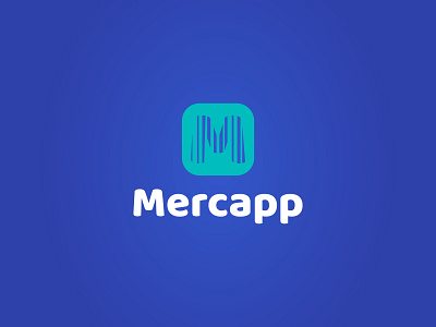 Mercapp app barcode logo m monogram