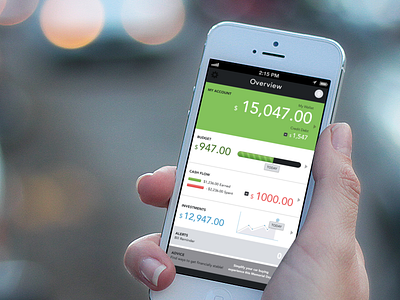 Financial App app budget dashboard design green iphone minimal mobile design money new ui ux