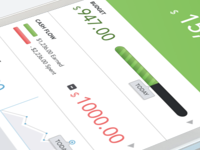 close up app budget dashboard design financial app green iphone minimal mobile design money ui ux zoom