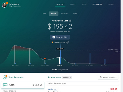 Financial Dashboard 2017 clean dashboard design simple ui ux