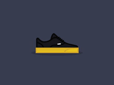 Black Gum fun illustration shoe shoe love simple vans vector
