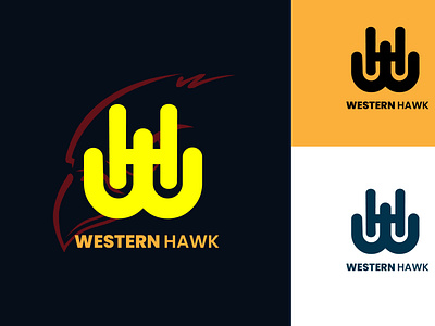 Western Hawk Logo branding design graphic design initial logo letter logo logo logo maker minimalistic monogram logo typography vector
