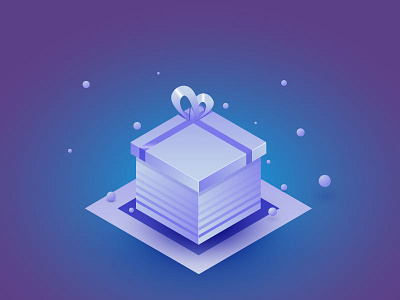 Isometric gift box