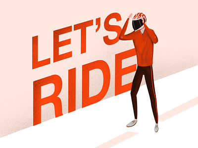 Let's Ride character design digital empty state illustration procreate sketch ui ux