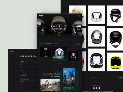 #concept Helmet Ecommerce Website Design branding clean concept dark theme design ecommerce design homepage ui uiux webdesign website