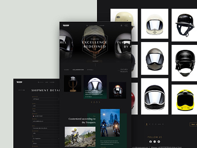 #concept Helmet Ecommerce Website Design