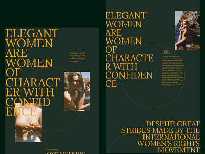 Layout Exploration - Women Character with Confidence branding campaign clean concept design empowerment graphic design layout ui webdesign website women