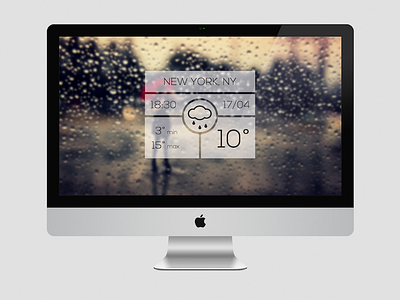 Minimal Weather Widget (Rainy Version) desktop rainy ui weather weather widget widget