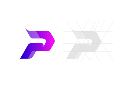 Letter P and eagle LOGO design