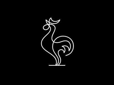 cock animal draw logo