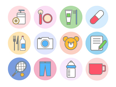 Flat Icons design drawing ecommerce flat graphic icons illustrator ui vector