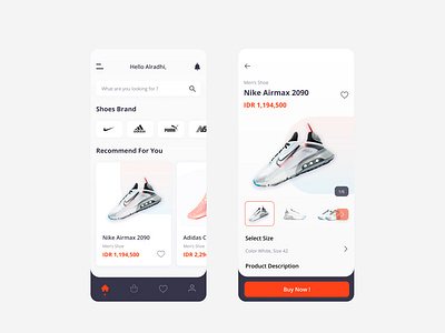 Shoes Store App Design