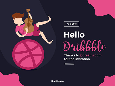 Hello Dribbble art charachter colour design graphic hellodribbble uidesign vector